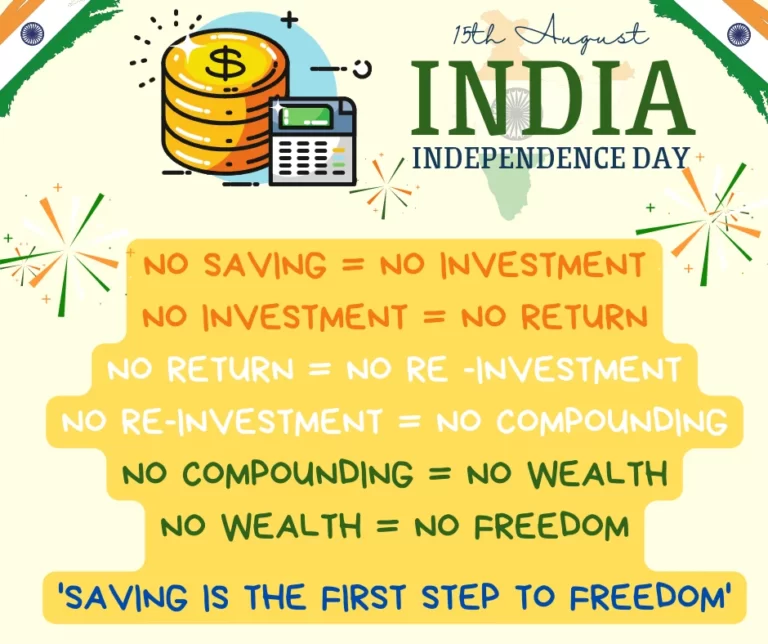 HAPPY INDEPENDENCE DAY - SAVING = FREEDOM